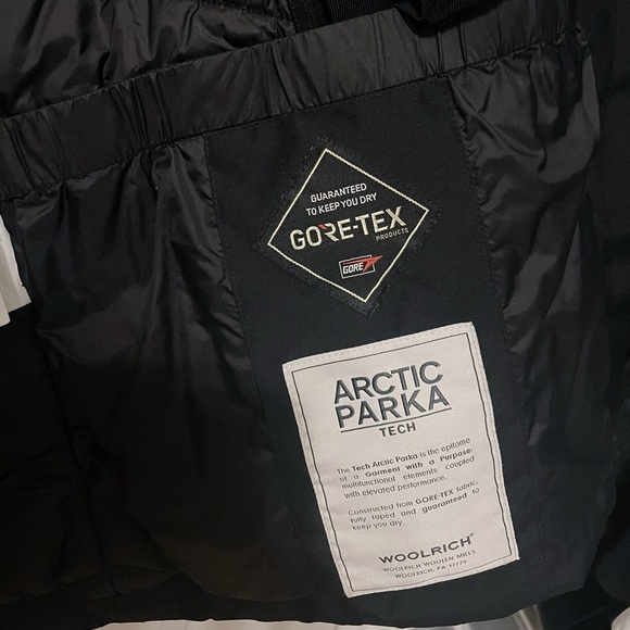 [Like New] Woolrich Gore-Tex Tech Arctic Parka Medium Black - Picture 5 of 9